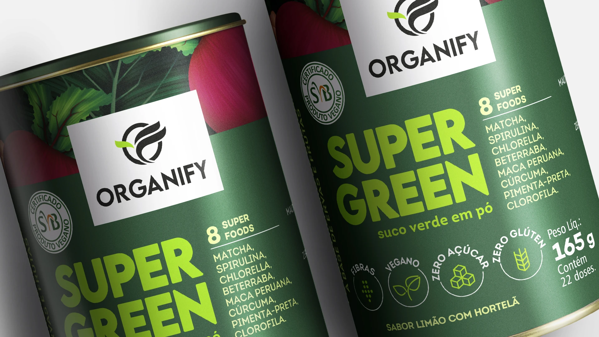 Embalagens super green Organify