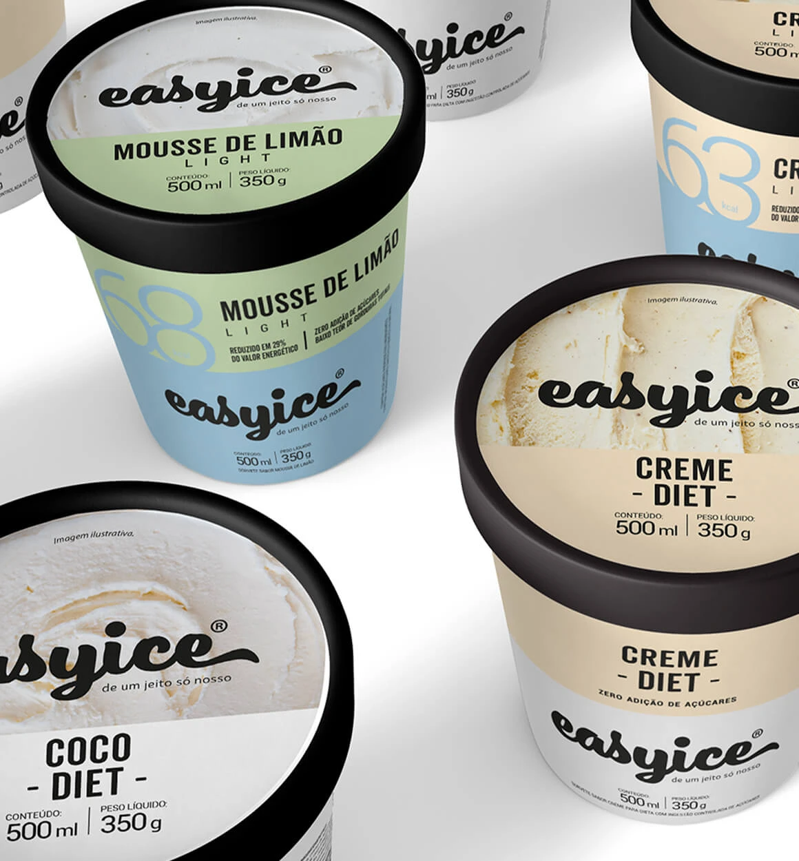 Design de Embalagens de sorvete Easyice